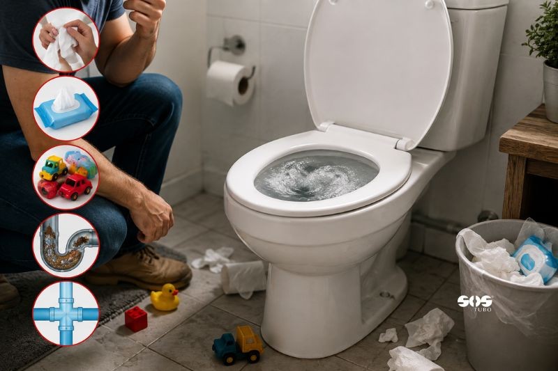 Vaso sanitário entope toda hora? 8 causas que você precisa conhecer.