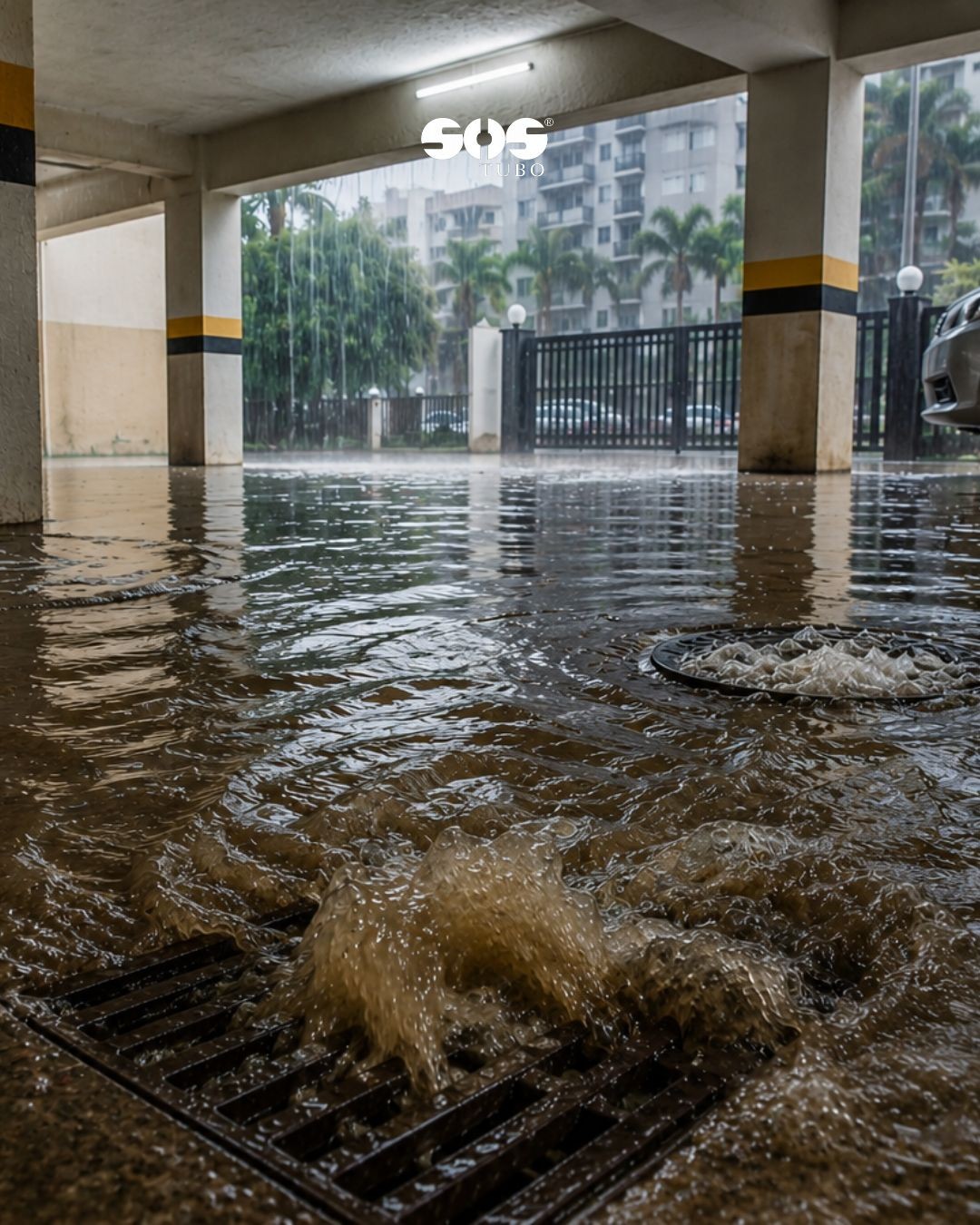 Chuva forte e esgoto retornando no condomínio: quem resolve?